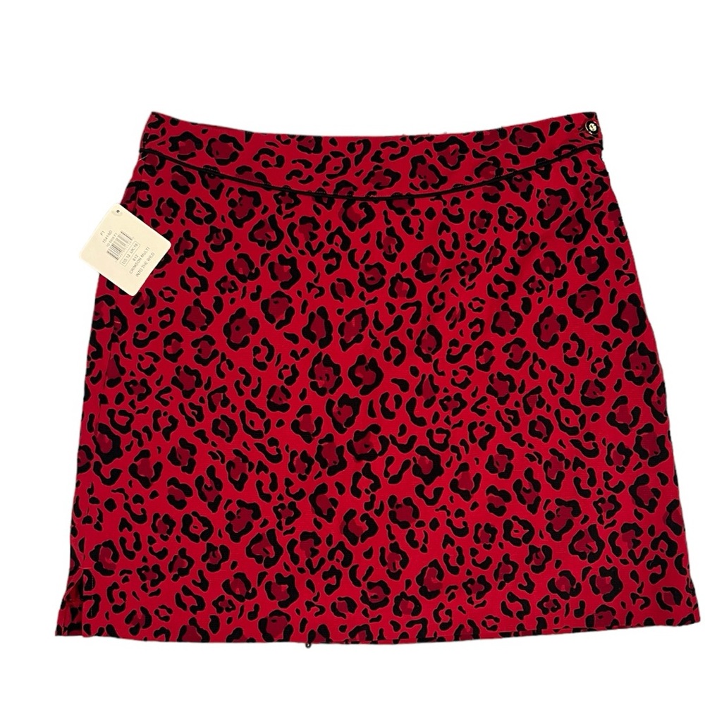 NWT EP Pro Red and Black Leopard Print Skort